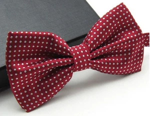 Men Classic Tuxedo White Polka Dots Adjustable Wedding Party Bowtie Bow Neck Tie - Picture 1 of 14