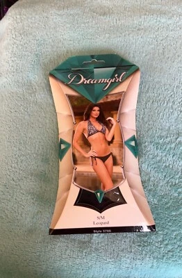 Dreamgirl Sexy 2 Pc. Bikini Swimsuit G-String 5786 Leopard Small/Medium - Image 1 of 3
