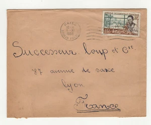 A.O.F. timbre sur lettre 1956 tampon Soudan Français Kayes /L187 - Bild 1 von 1
