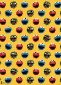 Sesame Street Gift Wrap 2 sheets 49cm x 70cm wrapping paper - Picture 1 of 1