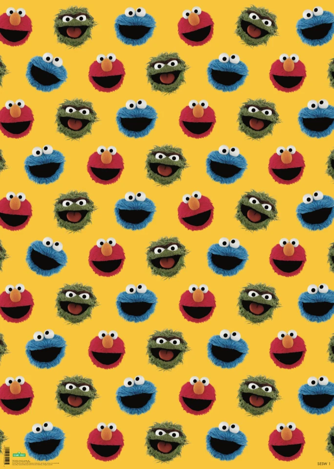 Plaza Sésamo - Envoltura de Regalo 2 Hojas 49cm x 70cm Papel de Envoltura Foto 1 de 1