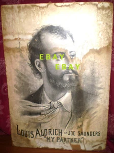 Póster publicitario litografía de Broadway de 1800 "Mi pareja" Louis Aldrich 28,5 x 19,5 pulgadas - Imagen 1 de 4