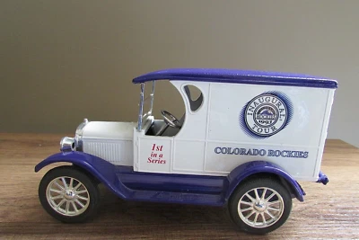 COLORADO ROCKIES INAUGURAL SEASON DIE CAST COIN BANK TRUCK 1993 ERTL 1st series - Image 1 of 4