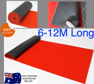 6-12M Wedding Party Event Red Carpet Aisle Hallway Runner Rubber Backed Rug Mat - Picture 1 of 2