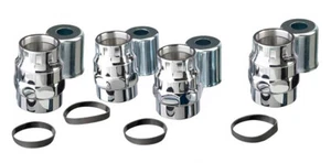 "Chrome" VALVE SPRING COVER SET for 1930 - 1936 Harley 74 & 80 VL & VLH - Imagen 1 de 3