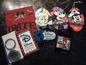 Disney Cruise Line pin, button, lanyard dangle, bandana, key chain, Lot - Picture 1 of 5