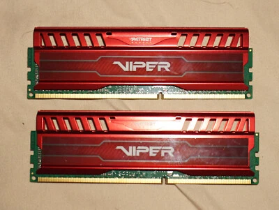 Patriot Viper 8GB (2x4GB) Memory RAM DDR-3 PC3-15000 1866MHz PV38g186c9krd - Image 1 of 2