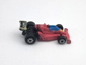 Auto da corsa vintage Micro Machines Galoob 1987 INDY 500 #18 Jason rosa nero - Foto 1 di 5