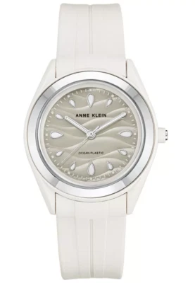 全新 ANNE KLEIN 女士白色太阳能海洋工作手表 38.5 毫米 AK-3913SVWT — 第 1/3 张图片