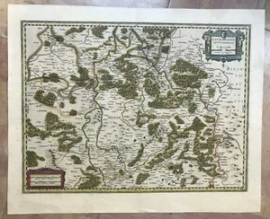 FRANCE LORRAINE 1640 JOHANNES JANSSONIUS LARGE ANTIQUE MAP 17TH CENTURY - Picture 1 of 10