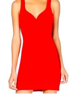 Größe 9/10 rot ausgestellt Reißverschluss Träger Rücken Abschlussball Heimkehr formell Cocktailkleid neu mit Etikett - Bild 1 von 3