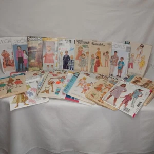 Lot Of 26 Vintage 50's-90's McCalls and Butterick children's clothing patterns - Picture 1 of 20