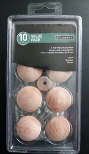 Liberty Hardware 1-1/2”Unfinish Birch Wood Round Knob Drawer Pull P10513C-BIR-U1 - Picture 1 of 3