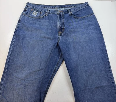Cinch Mens 42x34 Classic White Label Bootcut Cotton Denim Jeans - Image 1 of 4