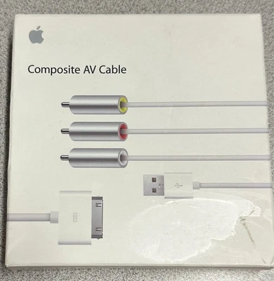 Apple AV Composite Video to TV-RCA Cable USB ,  iPad 1 iPad 2 iPhone iPod - Image 1 of 3