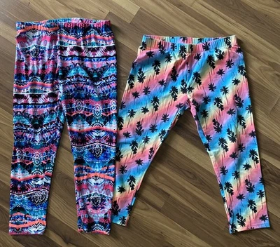 Leggings No Boundaries Juniors Medianos 7-9 Palmera Azteca Elastizados Capri Yoga Foto 1 de 4
