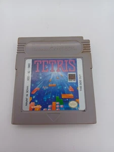 Tetris (Nintendo Game Boy 1989) solo cartuccia testata con adesivi Game Genie Codes - Foto 1 di 2