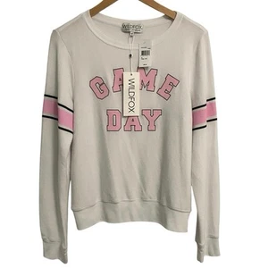 Wildfox Game Day Baggy Beach Jumper Sweater Womens Size Small Lounge sporty - Picture 1 of 7