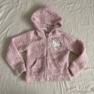 Hello Kitty Sanrio Sherpa Embroidered Pink Zip Up Jacket Girls 6 - Picture 1 of 6