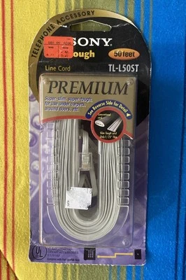 Teléfono con cable Sony TL-L50ST de colección línea delgada línea única nuevo 50 pies. Foto 1 de 3