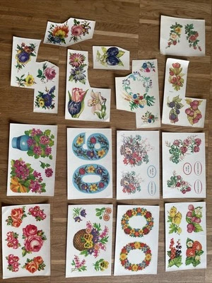 Abziehbilder DDR Blumen Konvolut Pflanzen Schiebebilder VEB 1982 GDR Zahlen - Bild 1 von 4