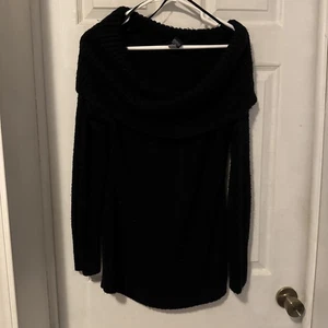 Torrid schwarzer schulterfreier Pullover mit lässigem Ausschnitt - Bild 1 von 5