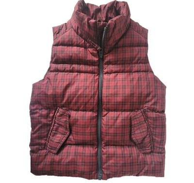 Uniqlo Kids Unisex Down Puffer Vest Jacket Size 130 S Red Lightweight - Image 1 of 4