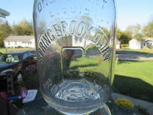 TREQ Milk Bottle Spring Brook Dairy Farm Rome NY ONEIDA COUNTY 1935 - Picture 1 of 2