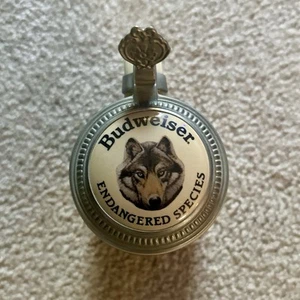1993 Anheuser Busch Budweiser Endangered Species Lidded Stein - Gray Wolf - Picture 1 of 6