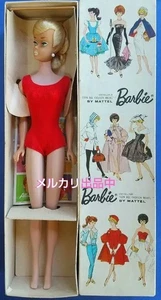 Vintage Barbie Swirl Ponytail 1964 Light Blonde White Lips w/ Box & Stand - Picture 1 of 10