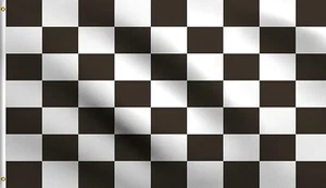 Cuadrados a Cuadros Carreras Blanco y Negro Terminado Carrera Bandera 3X5 Pies - Imagen 1 de 3