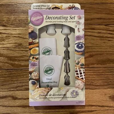 WILTON 9 Piece Cake Decorating Set Baking Accessory - NEW - Image 1 of 2