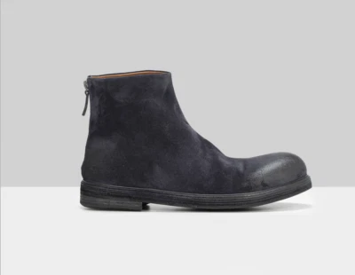 NIB Marsell Zucca Zeppa Midnight Blue Ankle Boots 38 / 8 - Imagem 1 de 4
