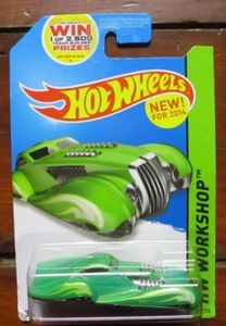 2014 Hot Wheels #204 HW Workshop-HW Garage SCREAMLINER Green Variant w/Chrome - Picture 1 of 4