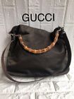 GUCCI's Bamboo's 2Way Shoulder Tote Bag Leather Nylon 0011577 Brown Used