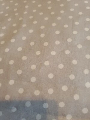 Retro Sewing Fabric Emma & MMLLA Pale Gray White Polka Dots 2ydsx45" Cotton - Image 1 of 4