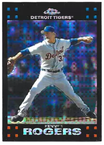 2007 Topps Chrome #219 X-Fractor Kenny Rodgers Detroit Tigers - Picture 1 of 2