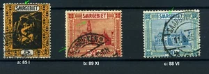 Saar 85 I, 89 XI, 88 IV PF, Plattenfehler gestempelt; bitte auswählen #g460 - Foto 1 di 4