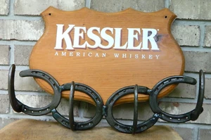 Seltenes Kessler American Whiskey Hufeisen Garderobe Schild - Bild 1 von 11