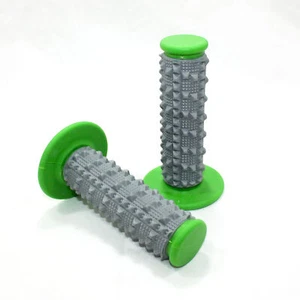 GREEN 24mm 22mm Handle Bar Throttle Hand Grips 110cc 125cc PIT Trail Dirt Bike - Picture 1 of 2