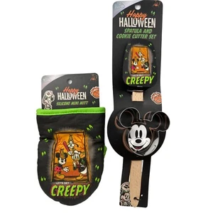 Cortador de galletas Disney 100 Let's Get Creepy Mickey Donald Goofy horno espátula mitt - Imagen 1 de 7