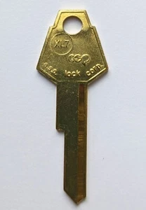 XL7 - SINGLE UNCUT KEY BLANK - ESP XL7 1180S Brass Mail Box key Made in USA - Picture 1 of 2