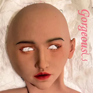 Realistic Silicone Female Mask Headwear Face Masks for Crossdresser Drag Queen - Bild 1 von 32
