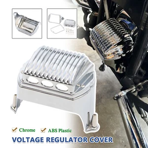 Cubierta reguladora de voltaje frontal cromada acento para Harley Road Glide King FLHR FLTR - Imagen 1 de 10