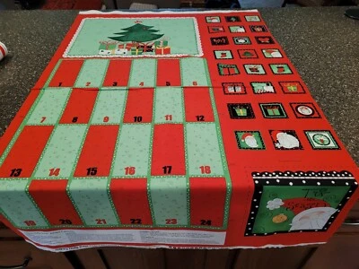 SOUTH SEAS Happy Holly Days Advent Calendar Panel 29x43 Ador-Label SSI Christmas