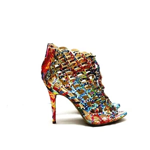 Zigi Soho Damen Duran Strass Käfig Peep Toe Stiefelette mehrfarbig Gr. 8,5 - Bild 1 von 9