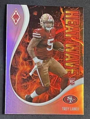 2021 Panini Phoenix Trey Lance Rookie Heat Wave Silver RC #15 49ers - Image 1 of 2