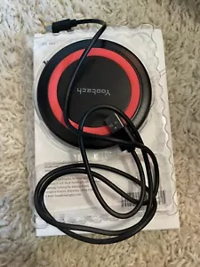 YOOTECH Wireless Charger for Apple iPhone & Samsung Galaxy - Black And Red - Picture 1 of 3