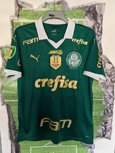 Palmeiras 2024 Home football shirt Shirt size large 41/43" fit brazil CAMPEAO - Picture 1 of 5