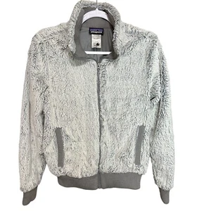 Patagonia Conejo grau Fleece Bomberjacke durchgehender Reißverschluss kuschelige Oberbekleidung Herbst XS - Bild 1 von 5